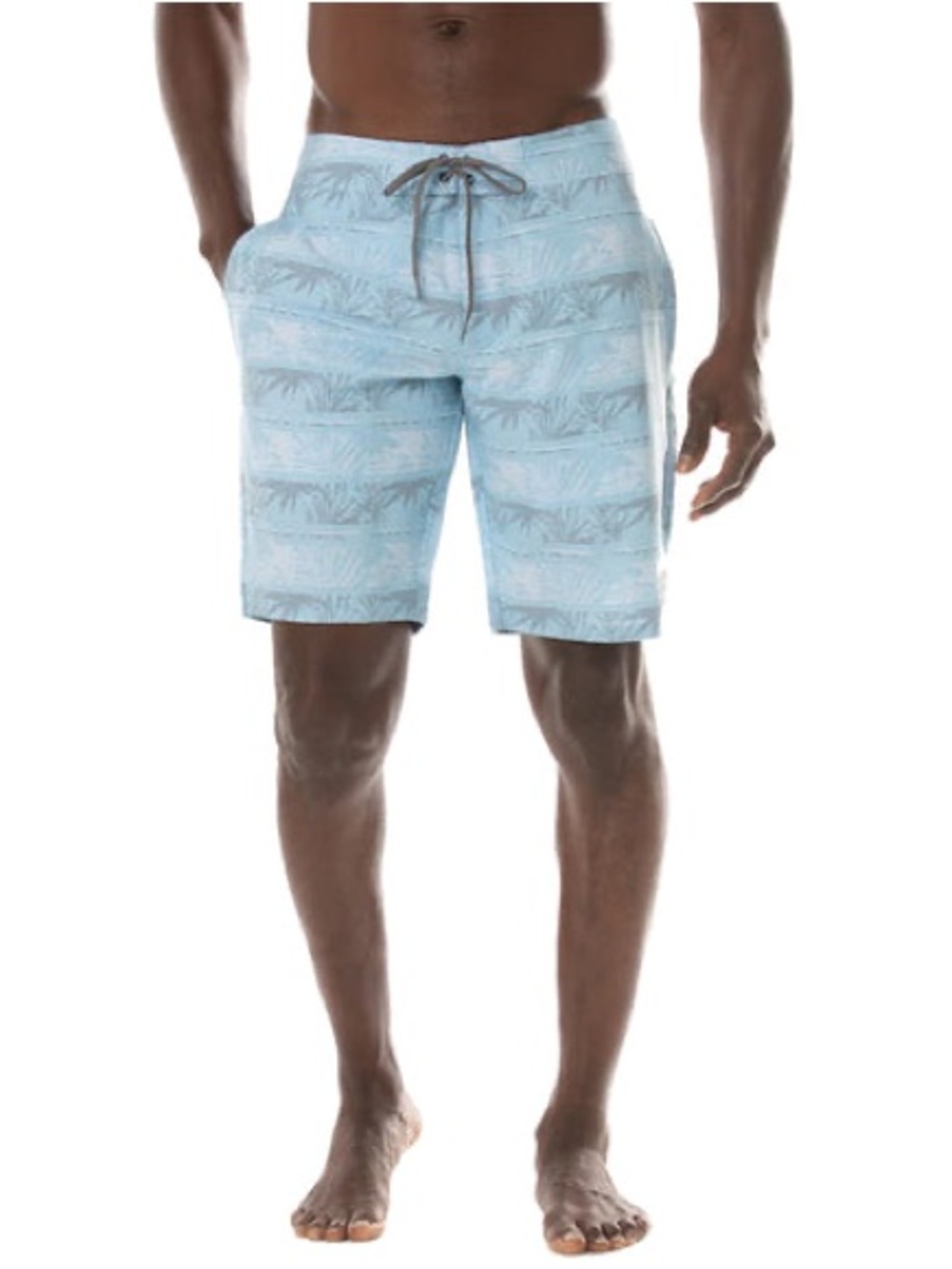TravisMathew Rip Me Off Boardshorts Swim Trunks Blue Tropical Print Size 34